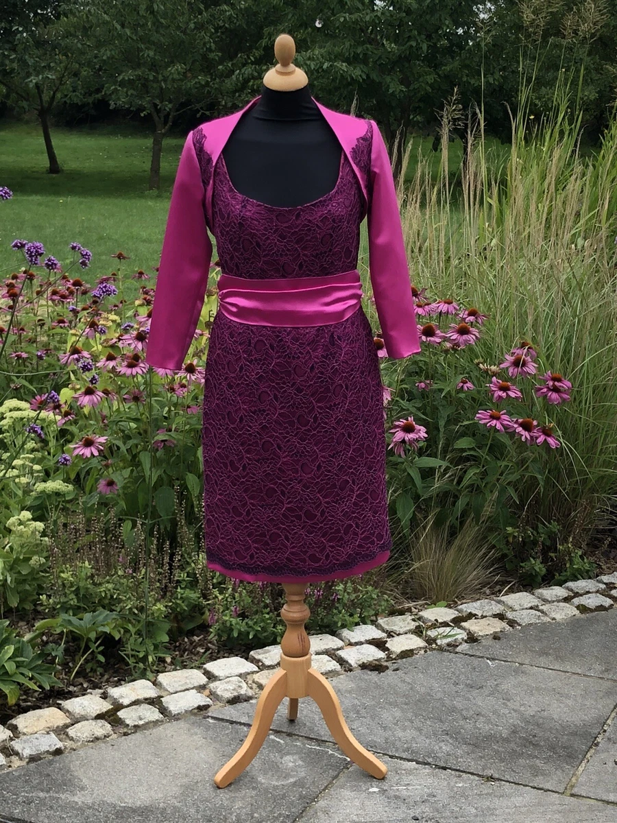 Cerise pink shift dress top