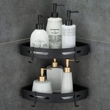 Adhesive Corner Shelf Bathroom Shower Caddy Organizer for Kitchen Toilet No D...