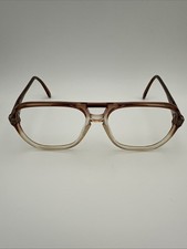 VTG Brown Fade Square Safilo Elasta 1545 Italy 145 53L Eyeglass Frames Only
