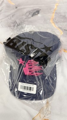 Hellstar OG Logo Snapback Hat Navy Pink