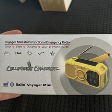 Kaito Voyager Mini 7NOAA Emergency Radio AM/FM NOAA Solar Crank LED Lights