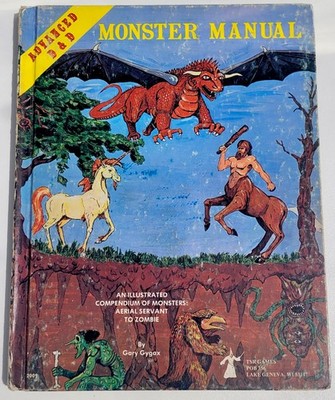 Monster Handbuch. Dungeons & Dragons 1st Edition 4th Print. Rote Fliegendecke. EX