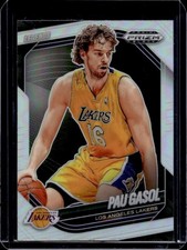 2024-25 Panini Prizm Black Pau Gasol Legends Silver Prizm #265 Lakers