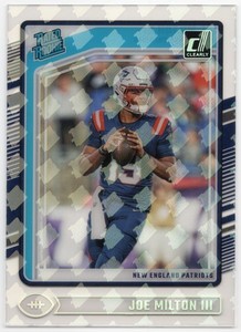 2024 Panini Donruss Clearly - Rated Rookie Logo #97 Joe Milton III RC Patriots