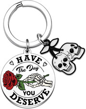 Skull Gifts for Women Goth Stocking Stuffers Keychain Goth Gifts for Women Men G