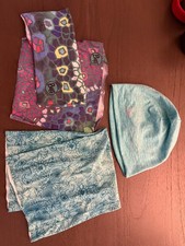 BUFF Dryflx Beanie Hat Cap  2 Neck Gaiters Headband Headral Teal Floral  Multi