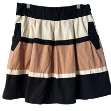 Anthropologie HD In Paris Skirt Womens Small Pleated A-Line Mini Casual
