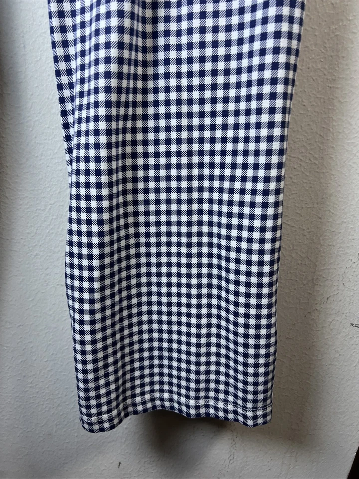 Lands End 1X Conjunto de Pijama Mujer XL Manga Larga Pullover Elástico Azul Cuadros 16 18w Foto 4 de 4