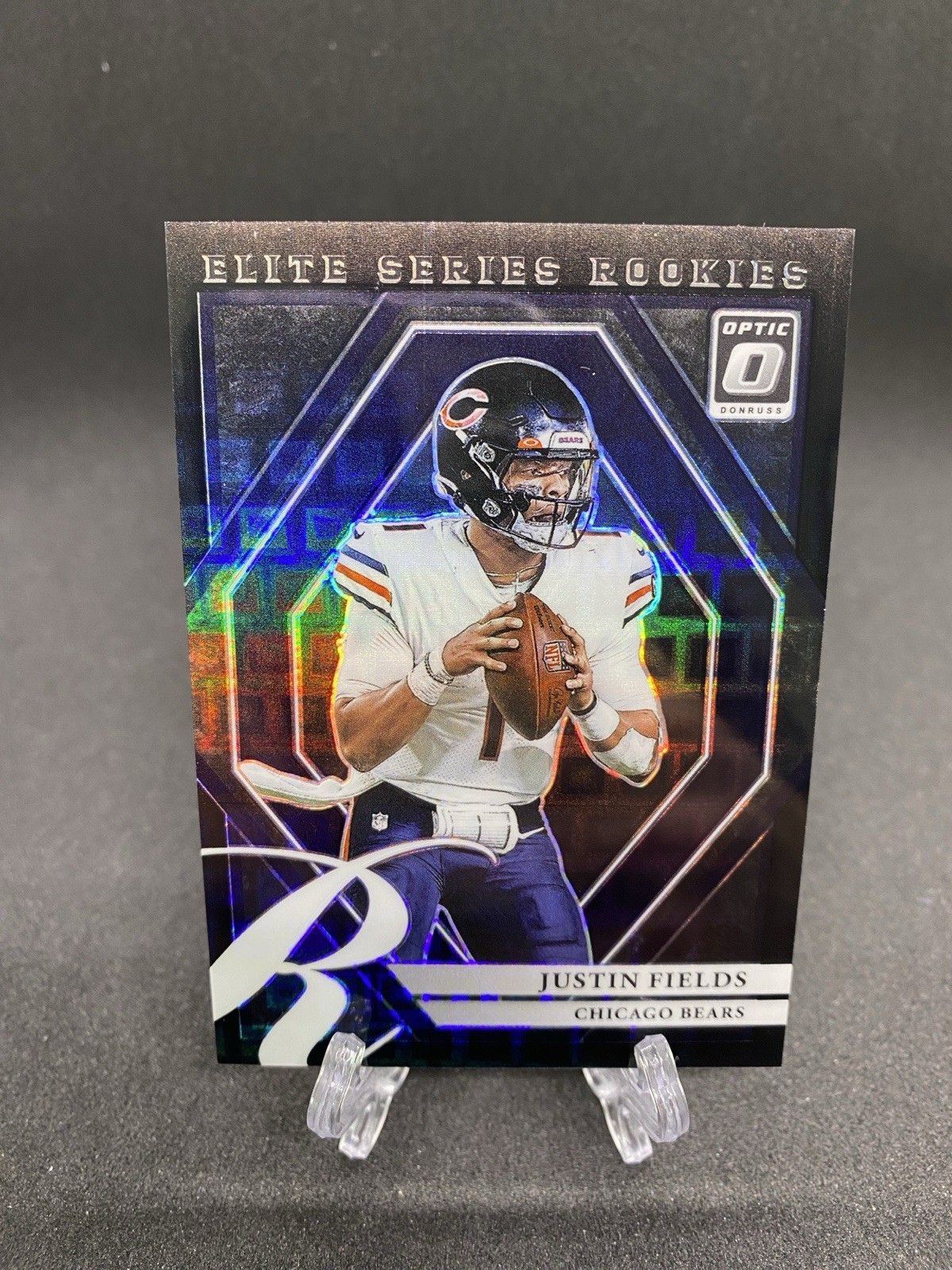 Justin Fields 2021 Optic Elite Series Rookies Black Pandora /25 Prizm RC