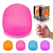 Stress Balls-Gumdrop Squishy for Kids and Adults, 2.2 inches, Pink