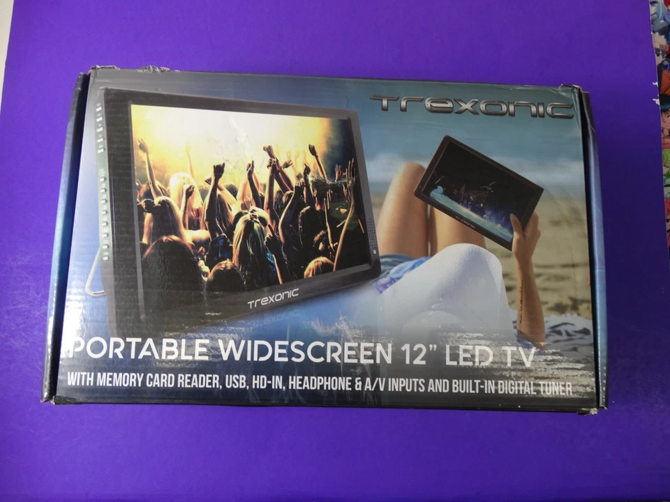 Trexonic TR-D12 12-Inch Portable LED Widescreen TV – HDMI, USB, SD, AV Inputs - Image 2 of 4