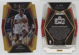 2021 Panini Select Premier Level Gold Prizm Die-Cut /10 Keon Johnson Rookie RC