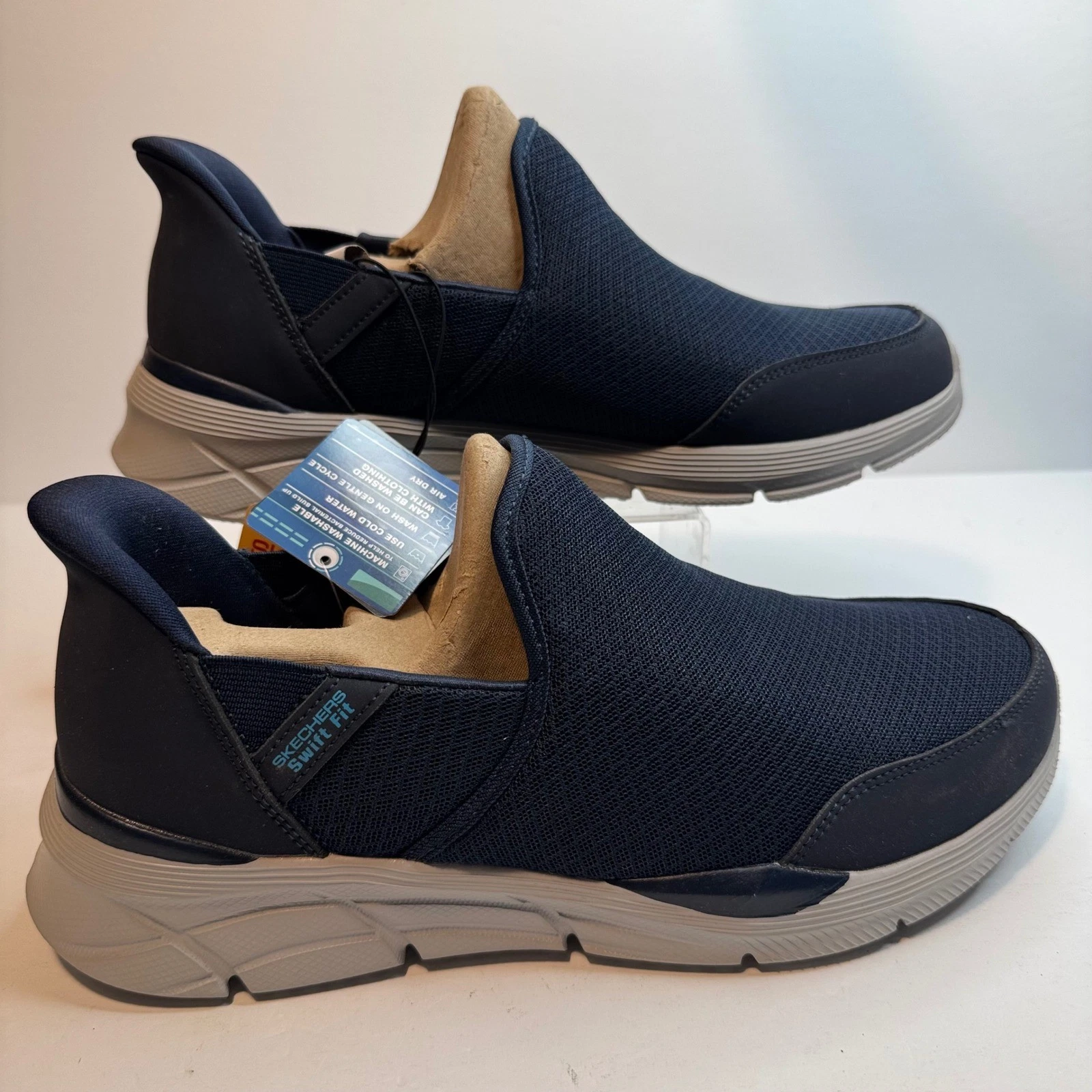 Skechers Hands Free Swift Fit Mens Navy Blue Slip On Sneakers 16997S Size 8.5