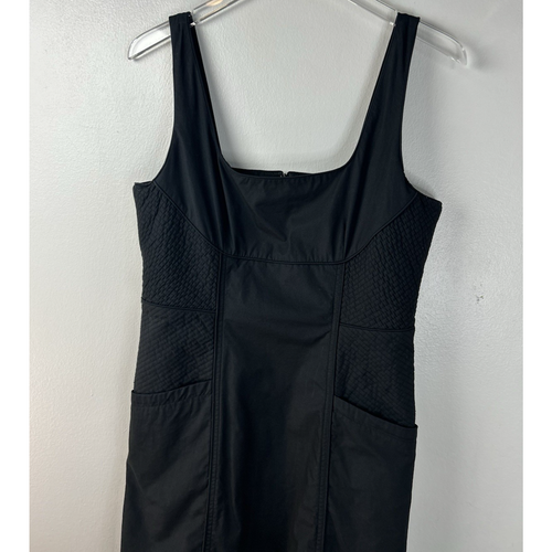 Banana Republic Factory Natalia Square Neck Poplin Midi Dress Black Women's 10 - Bild 5 von 10