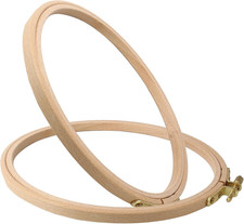 2 Pack 7 Inch Beech Wood Embroidery Hoop, 18CM Round Cross Stitch Hoop Decorativ