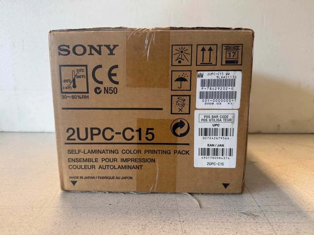 SONY 2UPC-C15 13x18 cm KIT DE PELÍCULA DE COLOR PARA SNAP LAB ORIGINAL SELLADO NUEVO