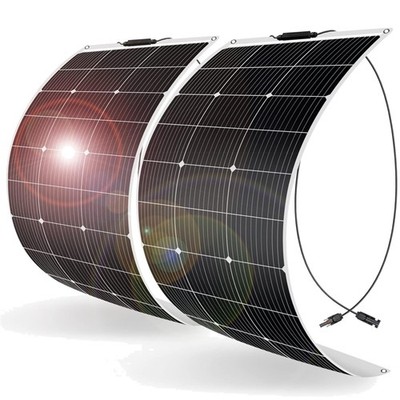 2x 100W Flexible Monokristalline Solarpanel 12V Camping Caravan Garten