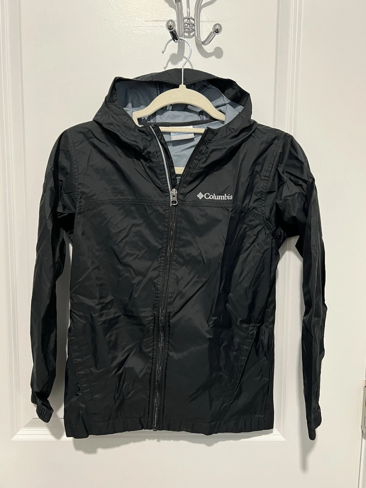 Columbia Kids Windbreaker Jacket Black Size Medium (10/12) Outdoor Unisex