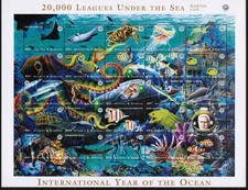 Antigua e Barbuda 20.000 leghe sotto i mari foglio di vita marina