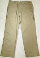 Brooks Brothers Chino Pants Men 37x30 Brown Clark Mid Rise Stretch Preppy School