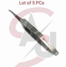 JARIT 277-076 Microsurgical Needle Holders, Wide Handle, Curved Jaw 5¾"