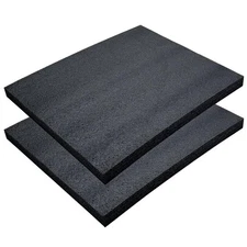 2 Pcs Polyurethane Foam Sheet - 15.5x11.5x1 Inch High Density Cuttable Foam I...