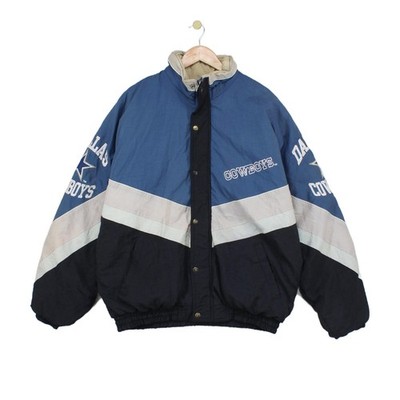 Vintage Starter Dallas Cowboys Jacke Herren Größe XL Blau Oversized 90er