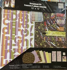 ME & MY BIG IDEAS 12x12 PAPER "MEREDITH" KIT RHINESTONES STICKERS CHIPBOARD 