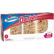 Hostess Cherry Cheese Danish | Individually Packaged | 6 Count