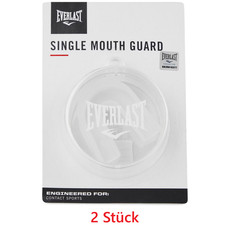 2 Stück Everlast Zahnschutz Singel Mundschutz Boxen MMA Kampfsport Transparent