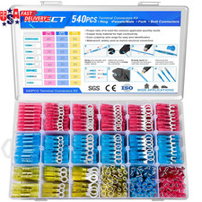 540PCS Heat Shrink Wire Connectors Kit, Electrical Waterproof Crimp Butt Termina