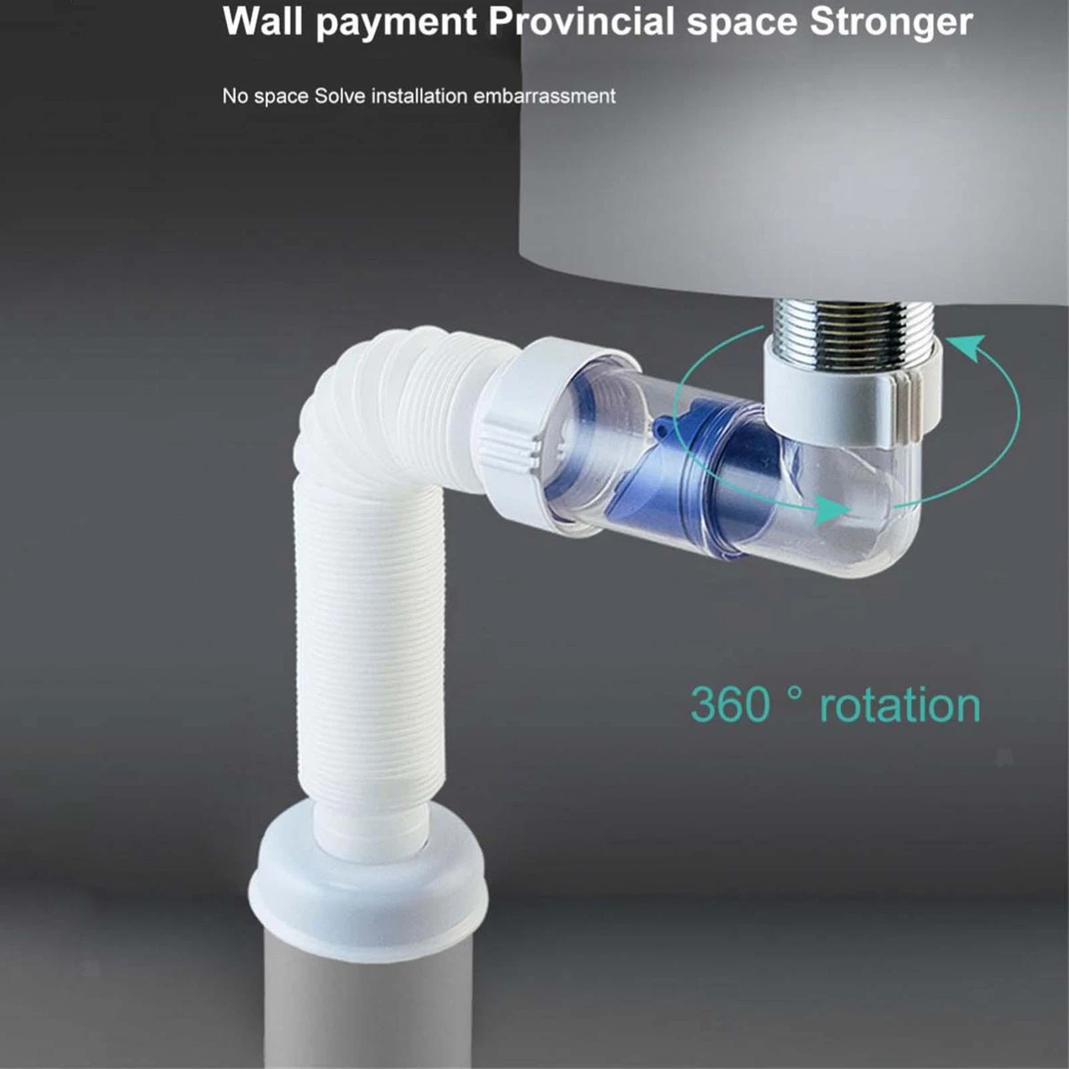 Sink Drain Pipe Multifunction Waste Water Pipe for Kitchen Sink Kitchen Home