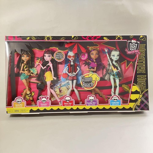 Mattel W2823 Monster High Gloom Beach 5 Dolls Set NRFB