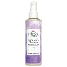 Heritage Store Aura Glow Brightening Facial Cleanser Gel for All Skin Types 6 oz