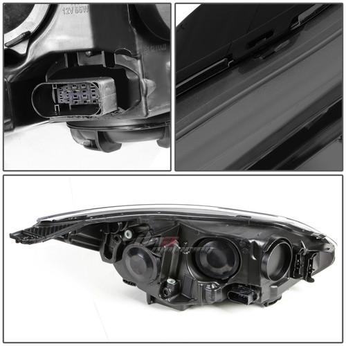 PAIR SMOKED HOUSING AMBER SIDE HEADLIGHT+6000K LED BULB+FAN FIT 12-14 FORD FOCUS - Picture 5 of 12