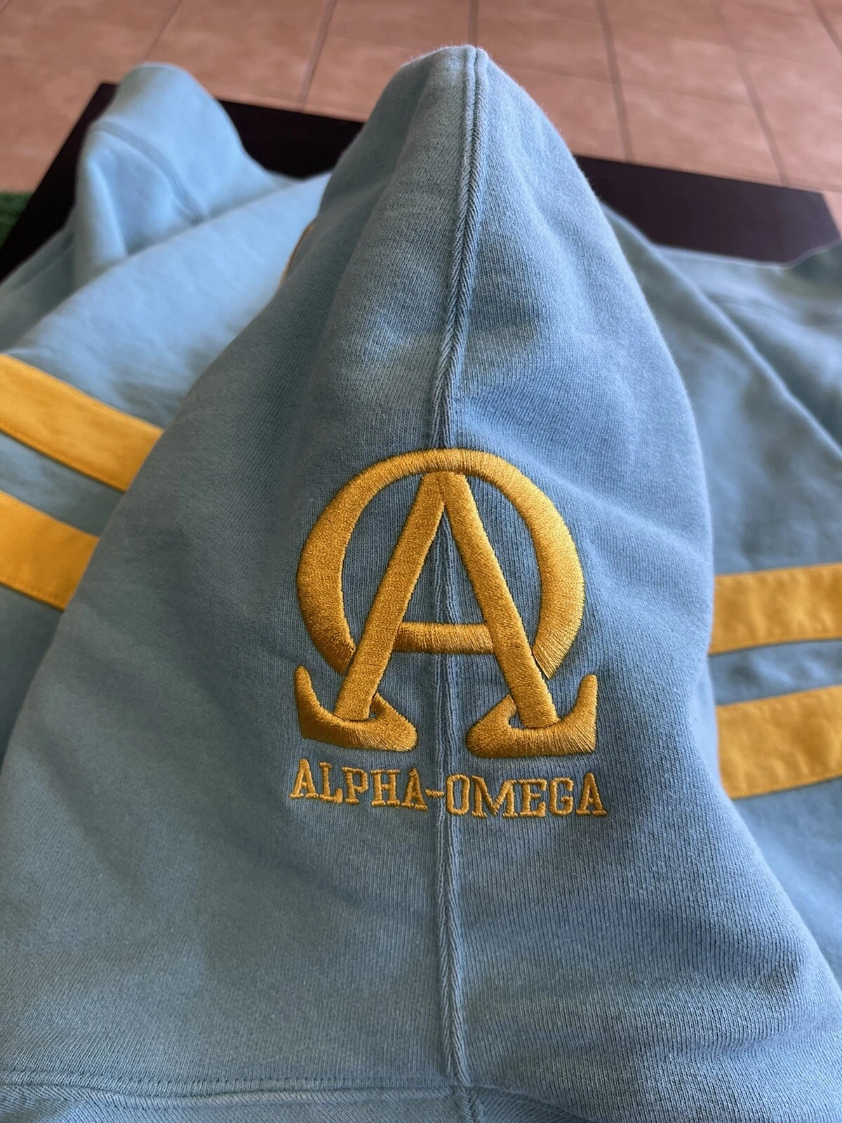 Felpa con cappuccio Supreme US NY leggera Aqua FW22 taglia media autentica!