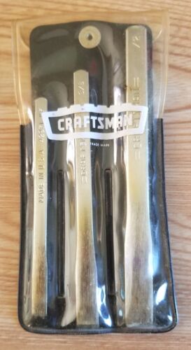 Sears/Craftsman 3pc Cold Chisel Set 9-4309 WF Crown Logo Originals Made in USA