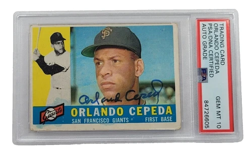 Orlando Cepeda Autographed Baseball Cards