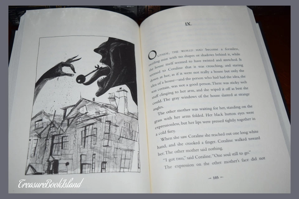 NEW Coraline by Neil Gaiman Illustrated Gift Deluxe Hardcover  Halloween - Image 4 of 4