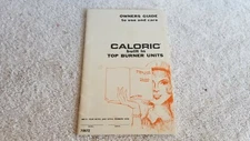 Owners Manual Guide Caloric Built In Top Burner Units Vtg Instructions Booklet