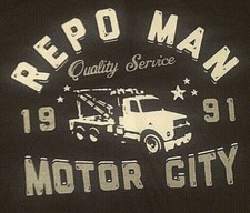 Repo Man Repo Quality Service Since 1991 Motor City XL T-Shirt Pro Wrestling Tee