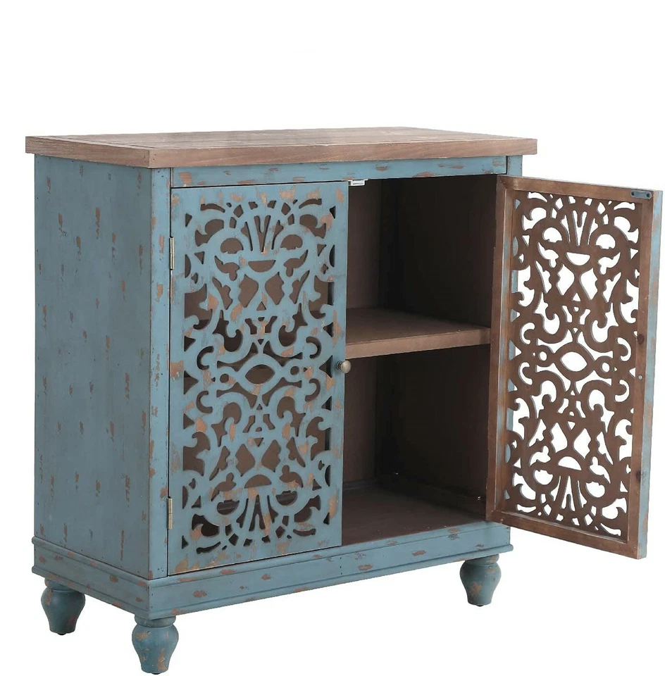 Armario de almacenamiento decorativo de 2 puertas para buffet y aparador mesa consola Foto 2 de 4