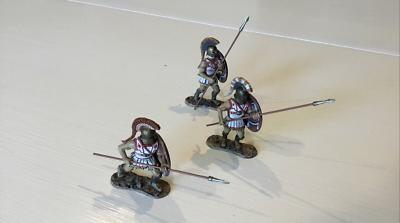 3 Soldats Grecs The East Of India Company – 54mm, Phalange, Plomb Peint