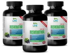 Red Wine Extract - Resveratrol Complex 1200mg - Metabolism Booster Pills 3B