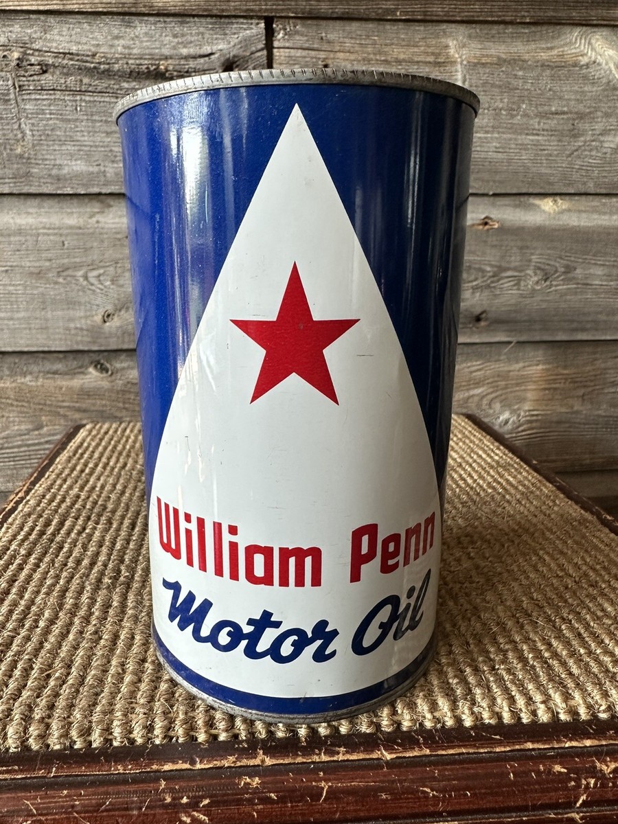 Vintage William Penn Motor Oil Can Imperial Quart | eBay