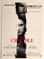 WINONA RYDER movie 1996 GEORGE FENTON theme FORGIVE US- THE CRUCIBLE sheet music