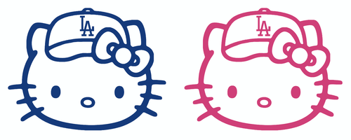 Hello Kitty LA Dodgers Decal Sticker 