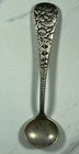 ANTIQUE 1885 STERLING SILVER GORHAM 2-C PATTERN FLORAL SALT SPOON