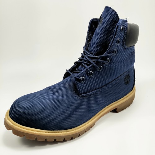 Timberland 6 Inch Premium Waterproof Boots Men's Navy Blue / Tan A1M285140 SZ 12 - Afbeelding 1 van 11