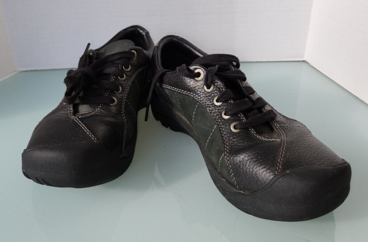 Scarpe sneakers Keen Presidio donna nere in pelle escursionismo passeggio taglia 9W